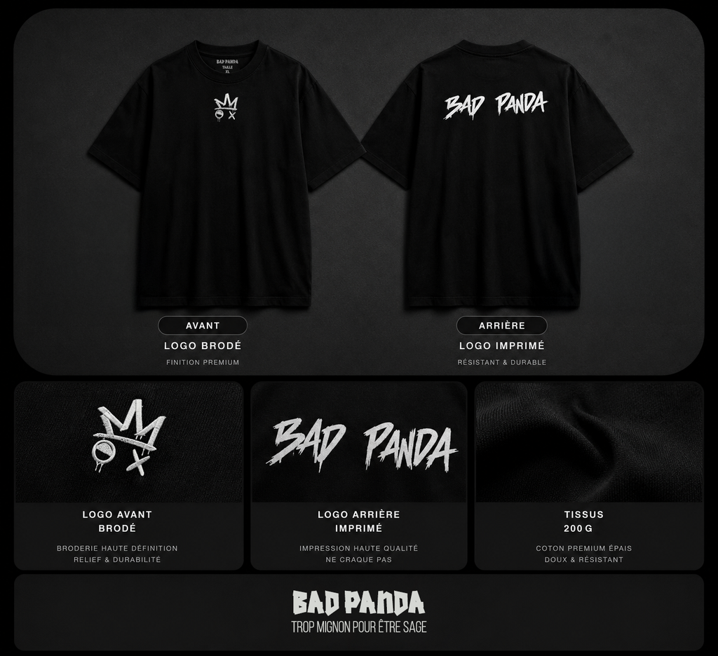 BAD PANDA minimalist noir